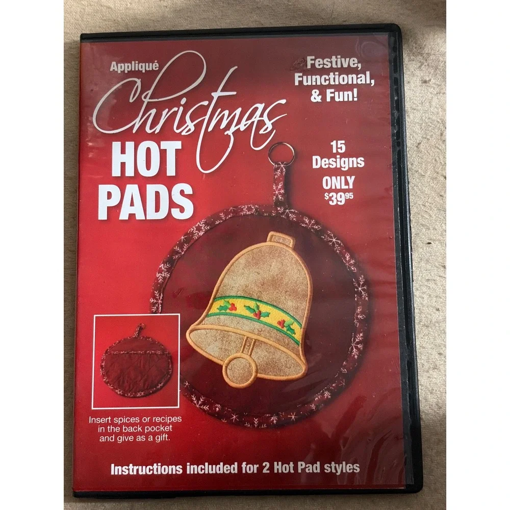 Dakota Collectibles Applique Christmas Hot Pads Embroidery Design CD 970663 5x7